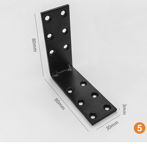 Support d'angle perforé en acier GQK GL1603, connecteur d'étagère, finition galvanisée pour le cadre de meubles - Product Image 6