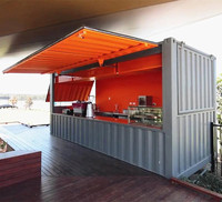 Prefabbricato pronto all'uso Container da 40 piedi caffetterie Pop Up Container Mobile da 20 piedi Cafe Bar Houses