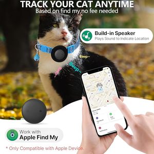 Traceur GPS pour chat 365GPS, collier bleu, batterie rechargeable, étanche, compatible avec Apple Find My - Product Image 5