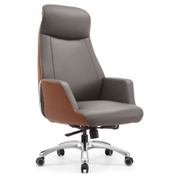 Chaise de bureau ergonomique pivotante en cuir PU pour cadre, grande capacité de charge, livraison rapide