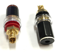 Bornier de liaison pour amplificateur de haut-parleur en cuivre à soudure libre de 50 mm pour prise banane de 4 mm