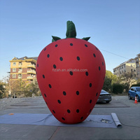 Décoration publicitaire gonflable en forme de fraise de dessin animé, couleur rouge, 2,5 m, taille personnalisable pour la promotion