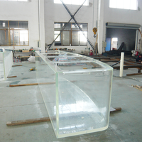 Aquariums en acrylique lucite solide de 60mm 70mm en forme personnalisée Plastique écologique super épais pour expositions