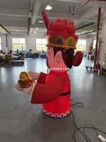 Décoration du Nouvel An chinois, Dieu de la richesse gonflable, éclairage, personnage gonflable du Dieu de la fortune pour la publicité