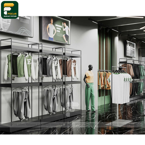 ชั้นวางเสื้อผ้าสำหรับร้านค้าหรูหรา ชั้นวางเสื้อผ้าสำหรับร้านค้าปลีก ดีไซน์อุปกรณ์จัดแสดงเสื้อผ้า - Product Image 3
