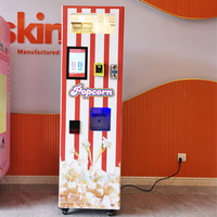 Distributeur automatique de popcorn en acier inoxydable avec certificat CE pour centre commercial Fabricante De Palomitas De Aire Caliente