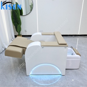 Kisen Luxury Beauty Nail Salon Electric Reclining Pipeless Whirlpool Pink Beige Black White Foot Spa Pedicure Chair for Sale - Product Image 1