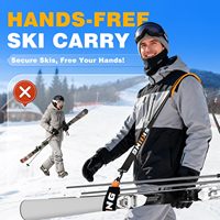 Sangle de ski, support pour skis et bâtons pour un transport facile de vos accessoires de ski, bâtons/chaussures de ski
