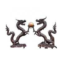 Décoration de jardin, statue de dragon chinois en bronze/métal de luxe, sculpture Feng Shui, technique de moulage, couleur/taille personnalisable, art 3D