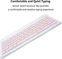 Set Keyboard dan Mouse Nirkabel Bahasa Inggris, Keyboard dan Mouse Nirkabel yang Dapat Diisi Ulang, Paket Keyboard dan Mouse Nirkabel