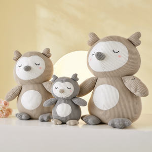 Örgü ve Tığ İşi Bebek Oyuncakları-Doldurulmuş Hayvanlar - Rahatlatıcı Arkadaş-Ultra Yumuşak Hayvan Peluş Oyuncak - 25cm 2 Renk Karışık. Örgü Baykuşlar - Product Image 2