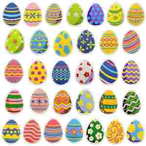 New Iron on Embroidery Cute <b>Easter</b> Egg Patch for Clothes <b>Bag</b> Decoration - Product Image 2