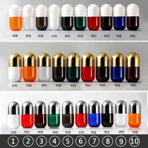 Hoge Kwaliteit 100Ml Plastic Witte Heldere Pil Fles Met Gouden Schroefdop Aangepaste Pet <span class=keywords><strong>Capsule</strong></span> Cilinder Vorm Voor Geneeskunde - Product Image 5