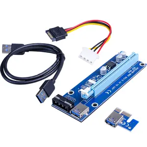 Thẻ Riser PCI-E Ver 006 1X Đến 16x Bộ Mở Rộng PCI-E Express Riser 6Pin USB 3.0 X16