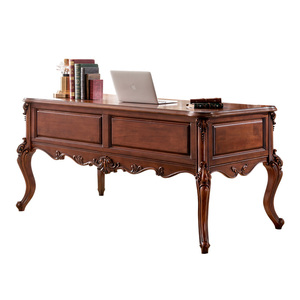 European-style <strong>Solid</strong> <strong>Wood</strong> <strong>Desk</strong>, Vintage Chic Office <strong>Desk</strong>, Luxury Computer <strong>Desk</strong>, Writing <strong>Desk</strong>, Home Office Furniture - Product Image 6
