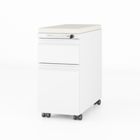 Mobilier de bureau 10.6 "BF piédestal mobile 2 tiroirs Mini classeurs en métal avec serrure à clé