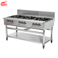 Cuisinière à gaz professionnelle en acier inoxydable robuste avec 3 brûleurs (GSPR-33)