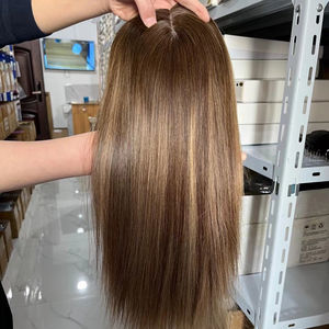 2023 Hot Selling Europese Human Raw 12a Haar Vrouwen Met Clip Blonde Highlight Kleur Dikke Maagdelijke Vrouwtjes 100% Menselijk Haar Topper - Product Image 2