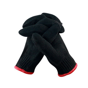 Guanti di sicurezza sul lavoro in cotone nero antiscivolo per la protezione delle mani all'ingrosso per meccanica - Product Image 2