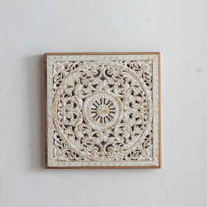 Decoración de granja de alta calidad para sala de estar, adorno colgante Retro <span class=keywords><strong>blanco</strong></span> hecho a mano, decoración de pared de madera rústica - Product Image 2