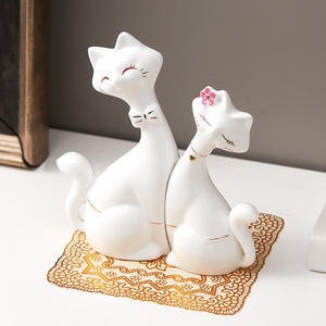 Đáng yêu Gốm Mèo Bảng trang trí gió chữa bệnh các đối tượng nhỏ cho Thích hợp phòng chuyển đổi cho máy tính để bàn Đồ trang trí nhà tốt - Product Image 3