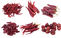 Piment rouge déshydraté AD, séché, brut, en vrac, provenant de Chine