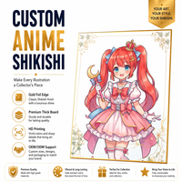 Tableau Shikishi Anime personnalisé avec feuille d'or – Art de collection pour événements et signatures