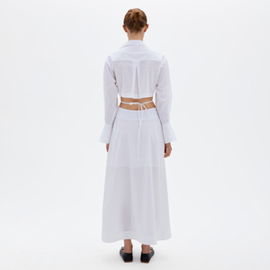 Cheeky Waist Barring Side Cutouts Vestido camisero clásico para primavera otoño - Product Image 4