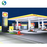 Estructura de Techo de Acero Estándar para Gasolinera, Personalizable OEM/ODM, con Especificaciones a Medida