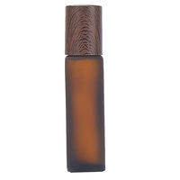 Flacon à bille rond en verre givré ambré vide 5ml 10ml 15ml pour parfum, gloss à lèvres, déodorant