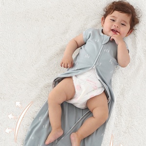 Kantong Tidur Bayi Serat Kapas Organik Bambu dengan Ritsleting 2 Arah, Motif Kotak-kotak, Bernapas, Bersertifikasi OEKO-TEX untuk Balita - Product Image 2