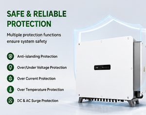 อินเวอร์เตอร์ Moolar EU Stock Kehua 100kW อินเวอร์เตอร์พลังงานแสงอาทิตย์แบบสามเฟส 9 MPPT IP66 C5 ป้องกันการกัดกร่อน 1100V DC 400V AC รับประกัน 3 ปี - Product Image 1