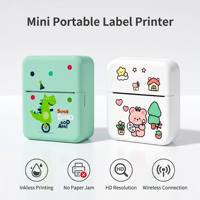 Printer Label Termal Kecil Rumah Tangga Pintar Harga Terjangkau Catatan Tempel Jurnal Multifungsi Pencetakan Logam Tanpa Baterai