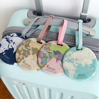 Étiquettes de bagage valise, sangle, valise d'embarquement, emballage avec dessin animé, cartes de transmission, 10 pièces