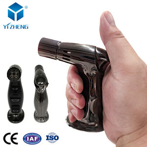 Offre Spéciale – Briquet torche à <span class=keywords><strong>flamme</strong></span> jet en métal personnalisé, coupe-vent, style cigarette, pour cigares et fumeurs - Product Image 2