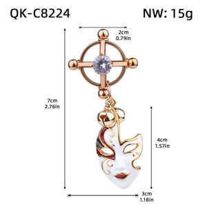 작은 마스크가있는 QKKQ 매력 젖꼭지 클램프 BDSM 젖꼭지 펜던트 섹시 란제리 젖꼭지 쥬얼리 섹스 토이 여성용 - Product Image 2