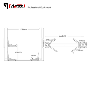 בסיס הרמה לרכב AnTool 2PB40D כבד, הרמה דו-עמודית, בעל תקן CE, הרמה הידראולית לסדנה מקצועית - Product Image 6