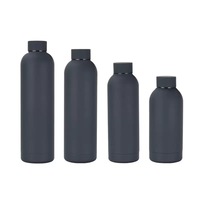 Bouteille d'eau isotherme en acier inoxydable 304 avec logo personnalisé, 500 ml, double paroi sous vide, avec couvercle à paille pour la salle de sport et les activités de plein air