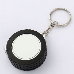 Custom logo Portable Mini <b>Small</b> <b>Slide</b> Tape Retractable Measuring Tape Keychain Tape Measure 1m for Promotional Gift - Product Image 4