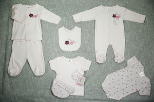 100% de algodón venta al por mayor 8 Uds conjunto ropa de bebé Pelele de juego de bebé recién nacido - Product Image 4