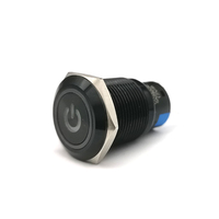 Interrupteur de démarrage de voiture à bouton-poussoir 19MM, étanche IP67, à réinitialisation automatique, 24 Volts, interrupteur à bouton-poussoir