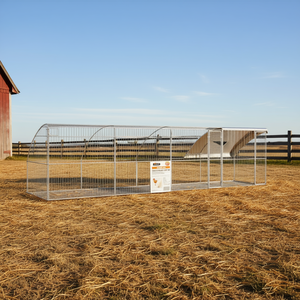 Cage à poulets argentée, ensemble de 4 pièces, 314,96 x 78,74 x 78,74 pouces, pour l'élevage de volailles - Product Image 2