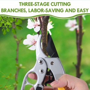 Ultra Sharp Steel Manual Pruning Shears Ergonomic Plastic Handle 1-Inch <b>Cut</b> Capacity Effortlessly Rust-Resistant - Product Image 6