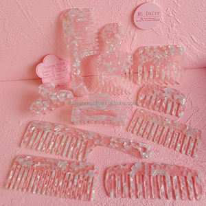 MiDairy, gran oferta de alta calidad, bonitos peines de acetato de celulosa de Color Rosa gelatina y juego de pinzas para el pelo para mujer - Product Image 2