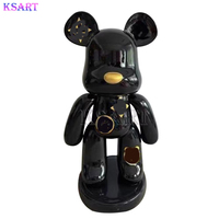Peinture fluide Ours Violent Teddy Bear, Décoration créative pour la maison, Artisanat en résine
