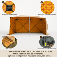 Paravent de camping pliable avec abri de toit, installation rapide, écran d'intimité, protection contre le vent et les UV, brise-vent extérieur