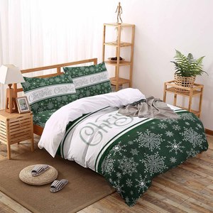 Giáng Sinh Trang Trí Nội Thất 100% Polyester Vua Kích Thước Chăn Bộ Đồ Giường Đặt Tùy Chỉnh In Sang Trọng Phòng Ngủ <span class=keywords><strong>Comforter</strong></span> Tấm Ga Giường Bộ Đồ Giường Bộ - Product Image 6