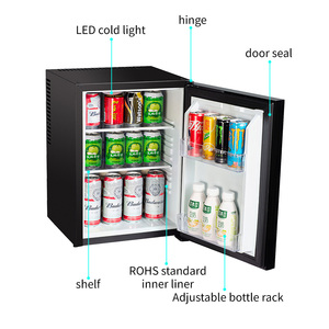 Mini-réfrigérateur silencieux électronique 40L avec porte en mousse - Refroidisseur de boissons écoénergétique pour la maison et le bureau (UE) - Product Image 2