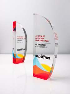 Ventes chaudes Prix d'usine Trophées en acrylique vierges personnalisés gravés avec impression intégrale pour une utilisation publicitaire Impression offset 4C CMYK - Product Image 5