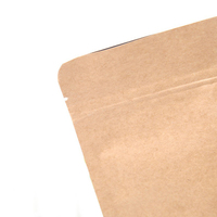 En Stock Poche Rescellable Impression Artisanat Rescellable De Serrure De Fermeture Éclair D'emballage Alimentaire sac En Papier Kraft
